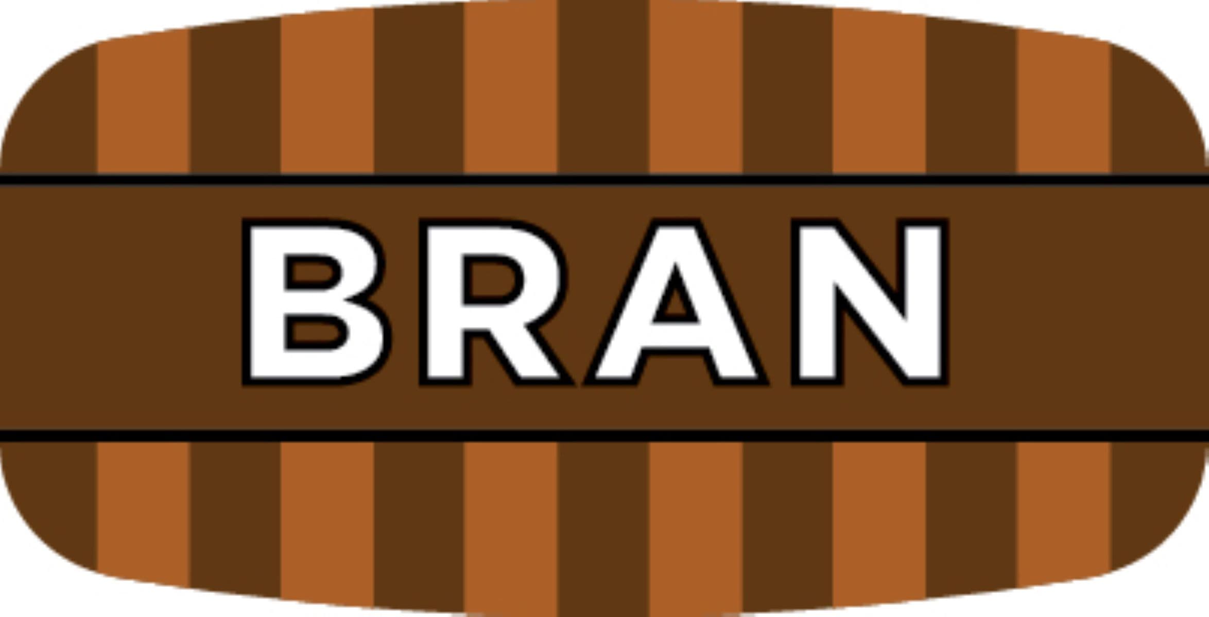 Bran Bakery Flavor Label 0.625X1.25 IN Oval 4 Color Process UV 1000 Count/Roll 50 Rolls/Case 50000 Count/Case