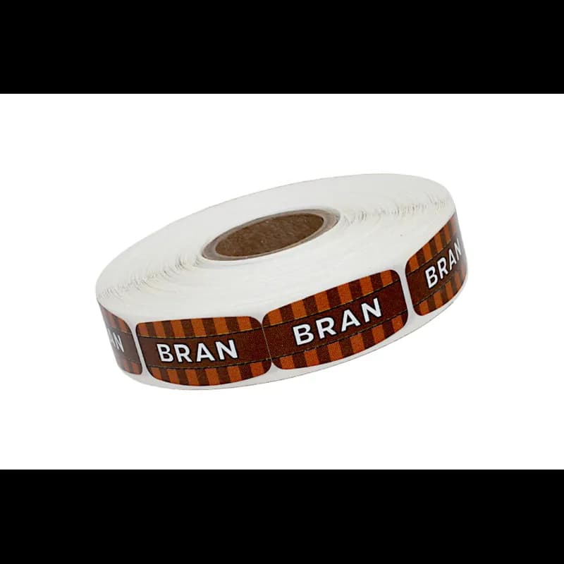 Bran Bakery Flavor Label 0.625X1.25 IN Oval 4 Color Process UV 1000 Count/Roll 50 Rolls/Case 50000 Count/Case