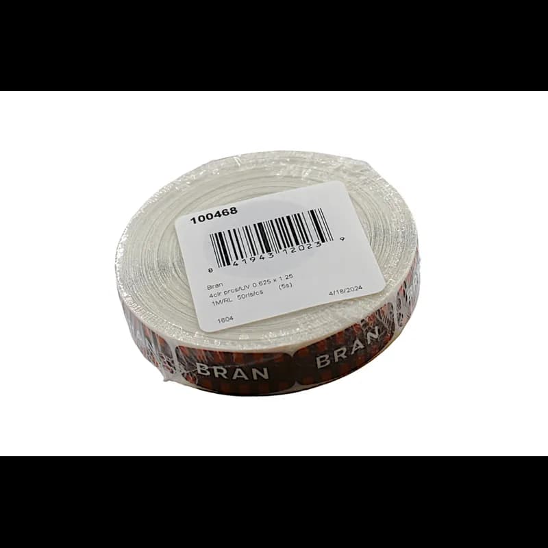 Bran Bakery Flavor Label 0.625X1.25 IN Oval 4 Color Process UV 1000 Count/Roll 50 Rolls/Case 50000 Count/Case