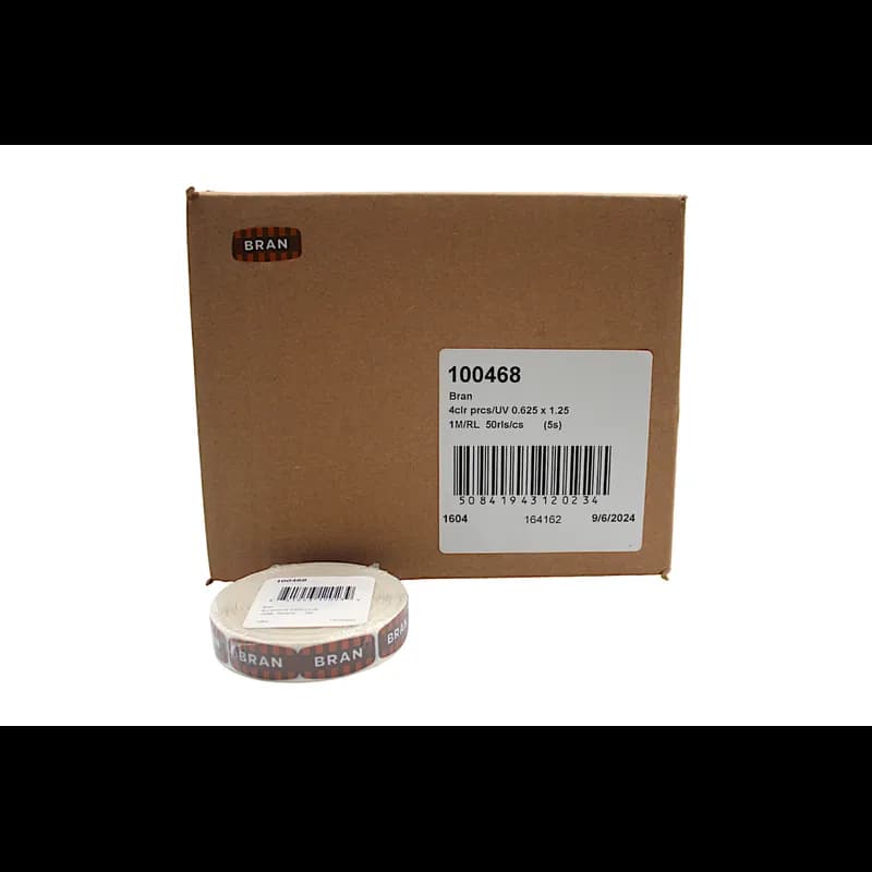 Bran Bakery Flavor Label 0.625X1.25 IN Oval 4 Color Process UV 1000 Count/Roll 50 Rolls/Case 50000 Count/Case
