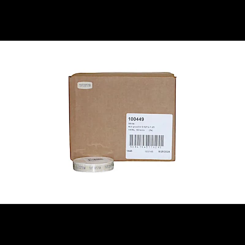 White Bakery Flavor Label 0.625X1.25 IN 4 Color Process UV 1000 Count/Roll 50 Rolls/Case 50000 Count/Case