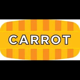 Carrot Bakery Flavor Label 0.625X1.25 IN Oval 4 Color Process UV 1000 Count/Roll 50 Rolls/Case 50000 Count/Case