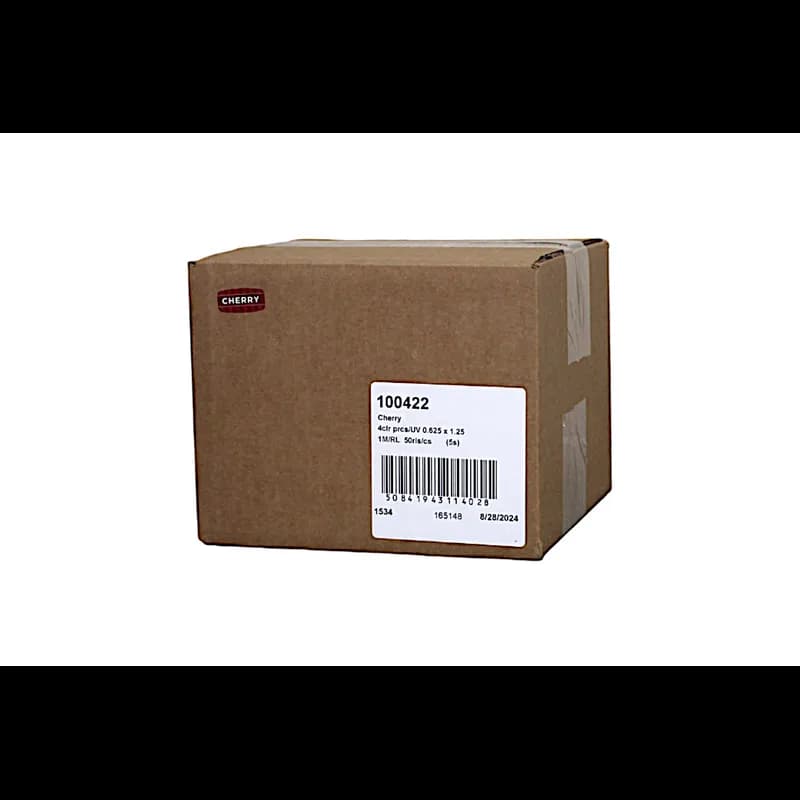 Cherry Bakery Flavor Label 0.625X1.25 IN Red Oval 4 Color Process UV 1000 Count/Roll 50 Rolls/Case 50000 Count/Case