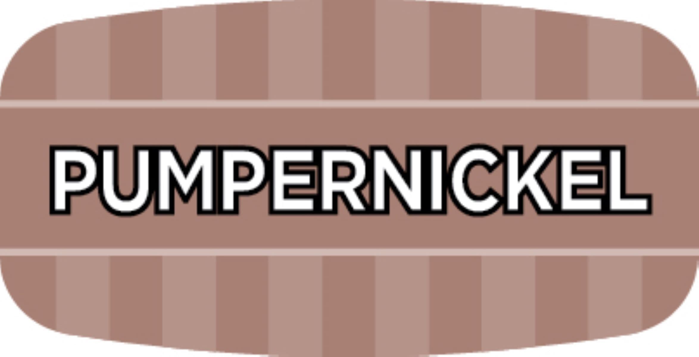 Pumpernickel Bakery Flavor Label 0.625X1.25 IN 4 Color Process UV 1000 Count/Roll 50 Rolls/Case 50000 Count/Case