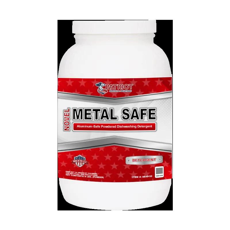 Patriot Novel Dishmachine Detergent 8 LB Powder Metal Safe 4/Case