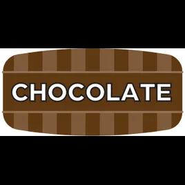 Chocolate Label 0.625X1.25 IN Brown Oval 1000/Roll