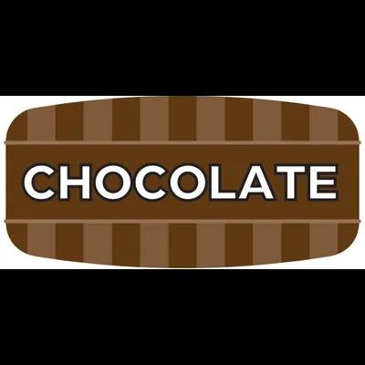 Chocolate Label 0.625X1.25 IN Brown Oval 1000/Roll