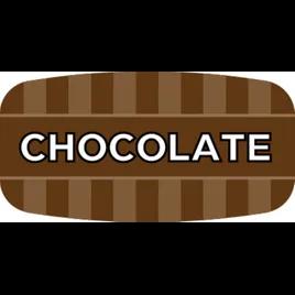 Chocolate Bakery Flavor Label 0.625X1.25 IN Brown Oval 4 Color Process UV 1000 Count/Roll 50 Rolls/Case 50000 Count/Case