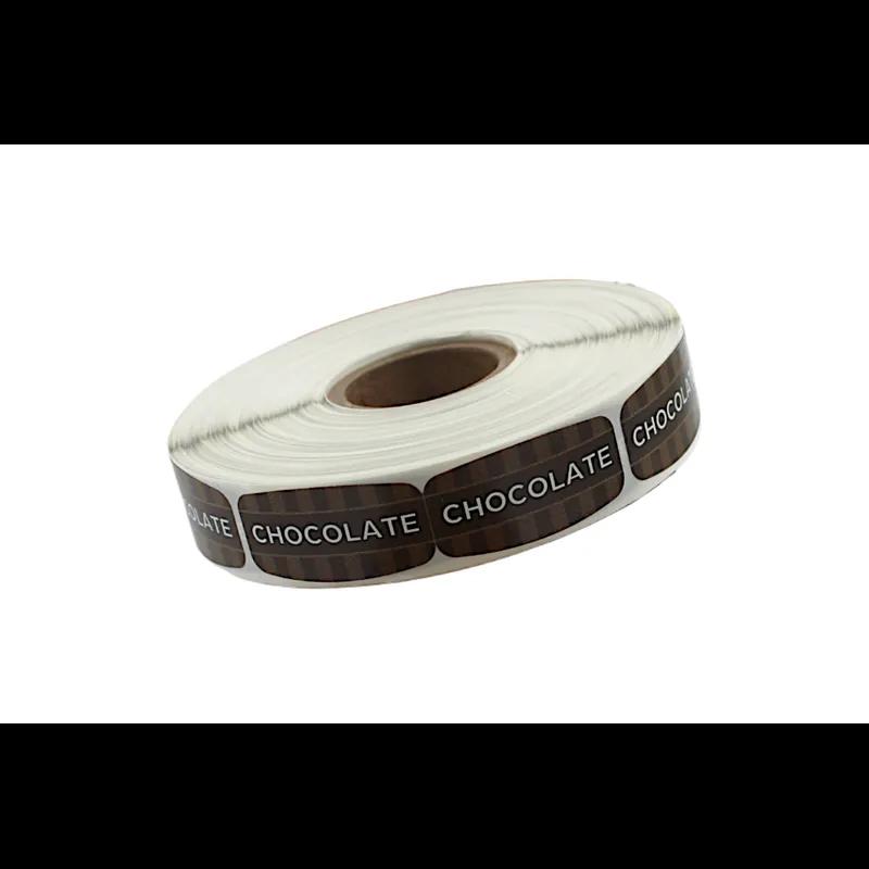 Chocolate Label 0.625X1.25 IN Brown Oval 1000/Roll
