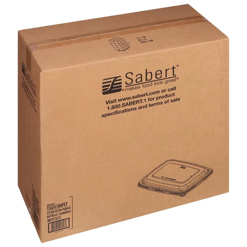 Lid Flat 9.25X6.75X1 IN PET Clear Rectangle For Container 300/Case