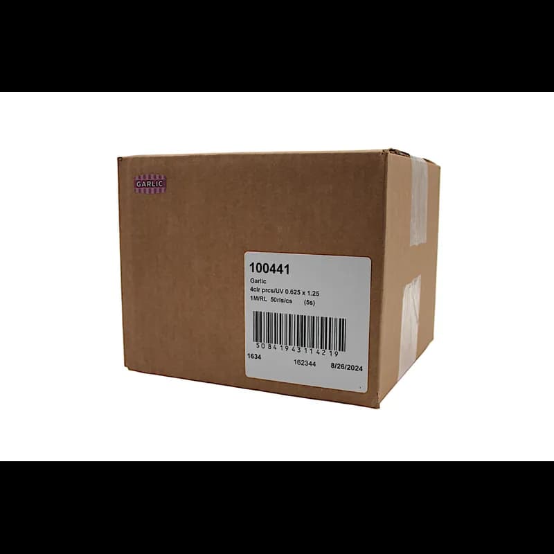 Garlic Bakery Flavor Label 0.625X1.25 IN 4 Color Process UV 1000 Count/Roll 50 Rolls/Case 50000 Count/Case