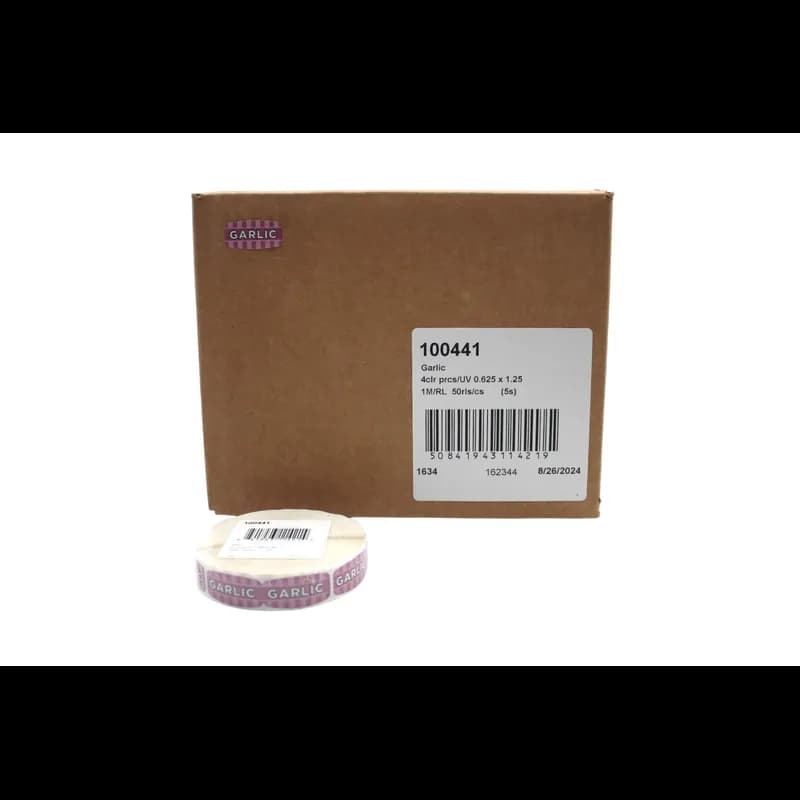 Garlic Bakery Flavor Label 0.625X1.25 IN 4 Color Process UV 1000 Count/Roll 50 Rolls/Case 50000 Count/Case