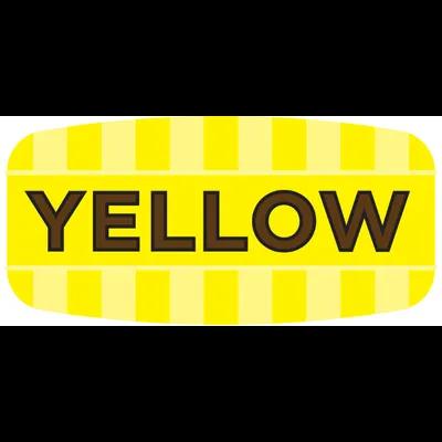 Cake Label 0.625X1.25 IN Yellow Oval 500/Roll