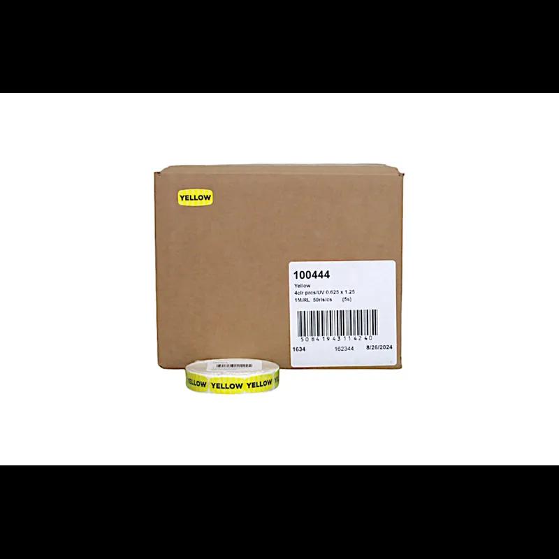 Cake Label 0.625X1.25 IN Yellow Oval 500/Roll