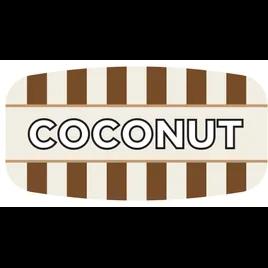 Coconut Label 0.625X1.25 IN White Oval 1000/Roll