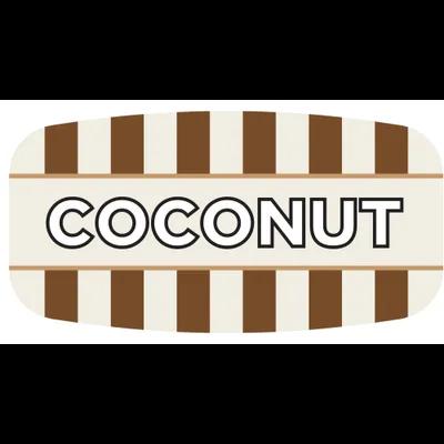 Coconut Label 0.625X1.25 IN White Oval 1000/Roll