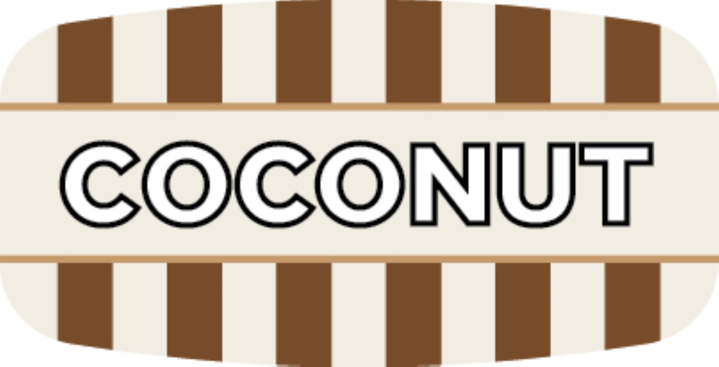 Coconut Bakery Flavor Label 0.625X1.25 IN Oval 4 Color Process UV 1000 Count/Roll 50 Rolls/Case 50000 Count/Case