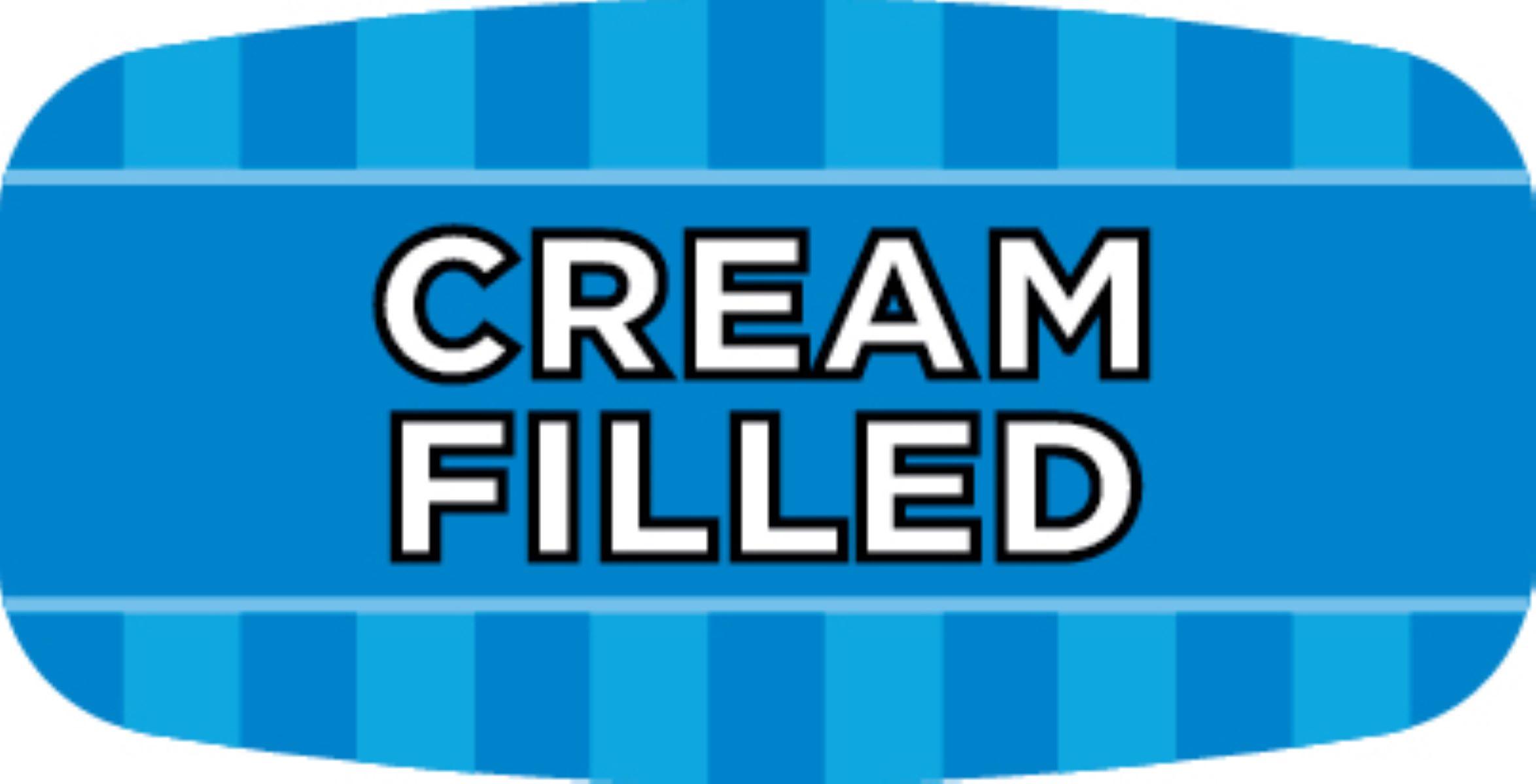 Cream Filled Bakery Flavor Label 0.625X1.25 IN 4 Color Process UV 1000 Count/Roll 50 Rolls/Case 50000 Count/Case