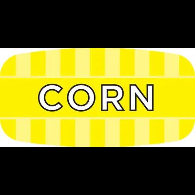 Corn Label 0.625X1.25 IN Yellow Oval 1000/Roll