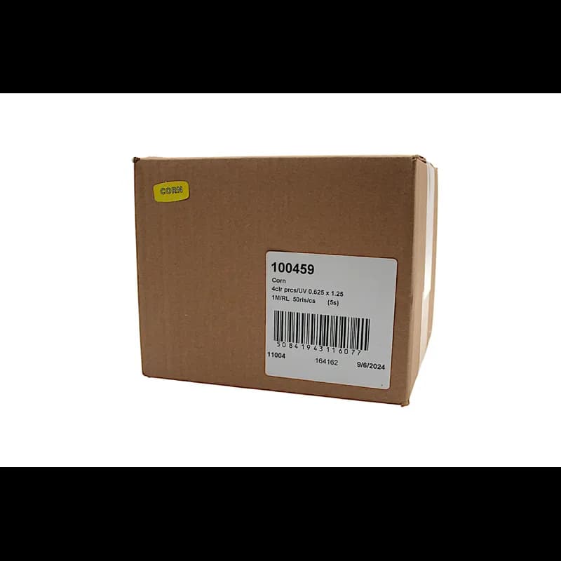 Corn Bakery Flavor Label 0.625X1.25 IN Yellow Oval 4 Color Process UV 1000 Count/Roll 50 Rolls/Case 50000 Count/Case