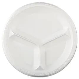 Plate 10 IN 3 Compartment Foam White Round 500/Case