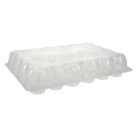 Cupcake Container & Lid Combo With Dome Lid 9.725X6.875 IN 24 Compartment PET Clear Rectangle 50/Case