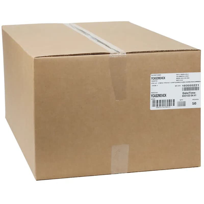 Cupcake Container & Lid Combo With Dome Lid 9.725X6.875 IN 24 Compartment PET Clear Rectangle 50/Case