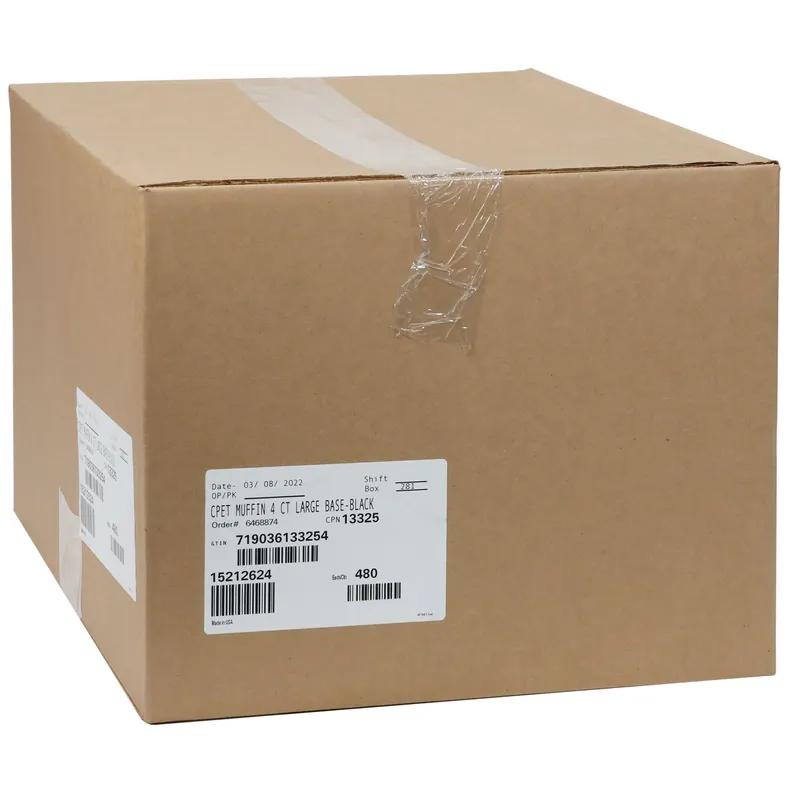 Muffin Tray 7.75X7.75X1.5 IN 4 Compartment CPET Black Oven Safe 240/Case