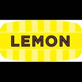 Lemon Bakery Flavor Label 0.625X1.25 IN Yellow Oval 4 Color Process UV 1000 Count/Roll 50 Rolls/Case 50000 Count/Case