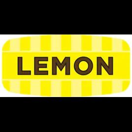Lemon Label 0.625X1.25 IN Yellow Oval 1000/Roll