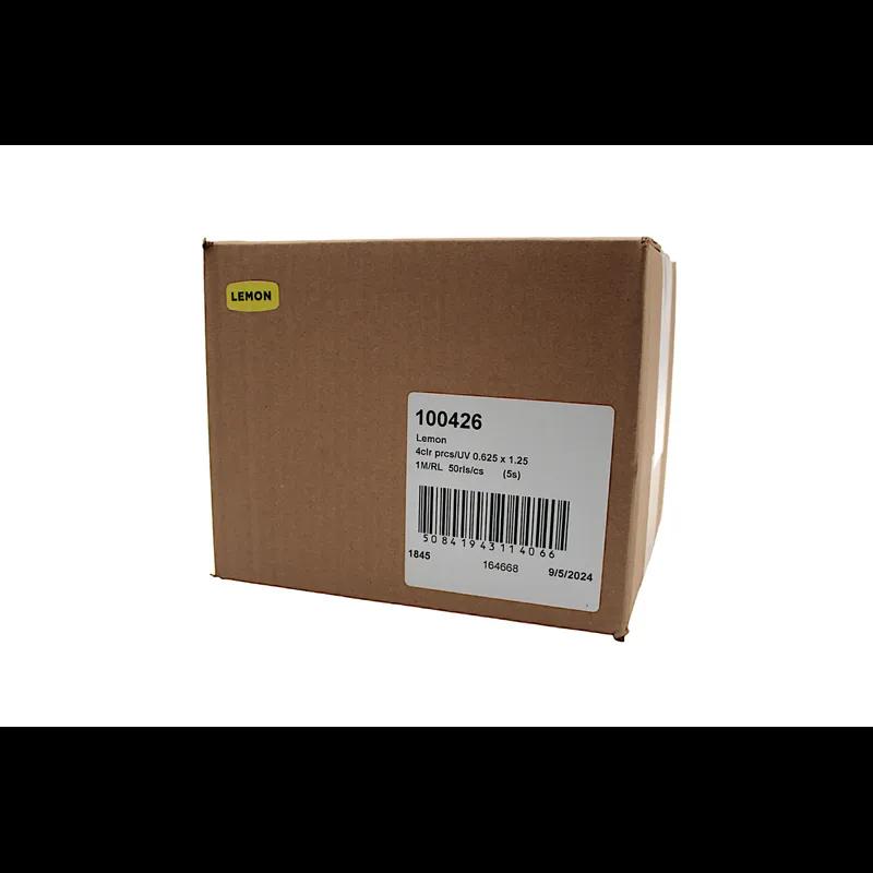 Lemon Label 0.625X1.25 IN Yellow Oval 1000/Roll