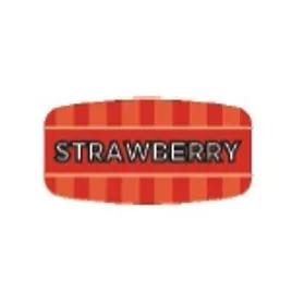 Strawberry Label 0.625X1.25 IN Red Oval 1000/Roll