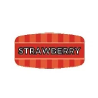 Strawberry Label 0.625X1.25 IN Red Oval 1000/Roll