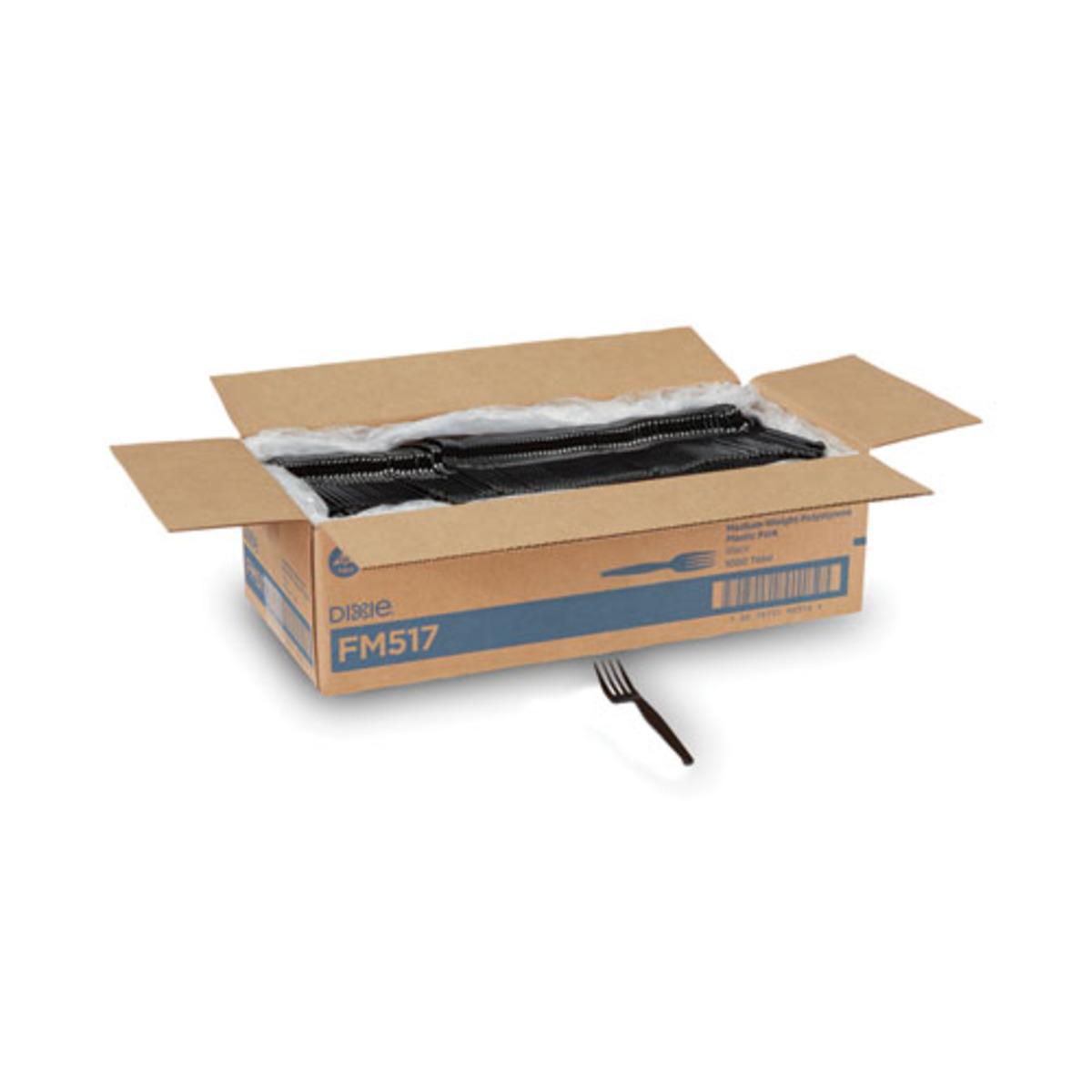 Dixie® Fork PS Black Medium Weight 1000/Case