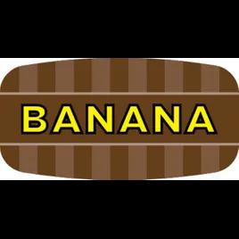Banana Bakery Flavor Label 0.625X1.25 IN Oval 4 Color Process UV 1000 Count/Roll 50 Rolls/Case 50000 Count/Case