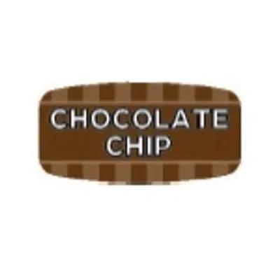 Chocolate Chip Label 0.625X1.25 IN Brown Oval 1000/Roll