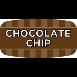 Chocolate Chip Bakery Flavor Label 0.625X1.25 IN Brown Oval 4 Color Process UV 1000 Count/Roll 50 Rolls/Case