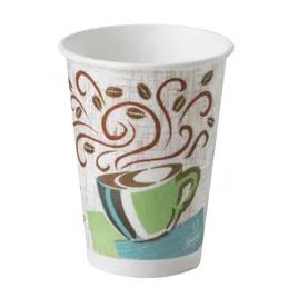 Dixie® Perfect Touch Hot Cup Insulated 12 OZ Double Wall Poly-Coated Paper Multicolor 1000/Case