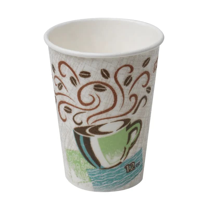 Dixie® Perfect Touch Hot Cup Insulated 12 OZ Double Wall Poly-Coated Paper Multicolor 1000/Case