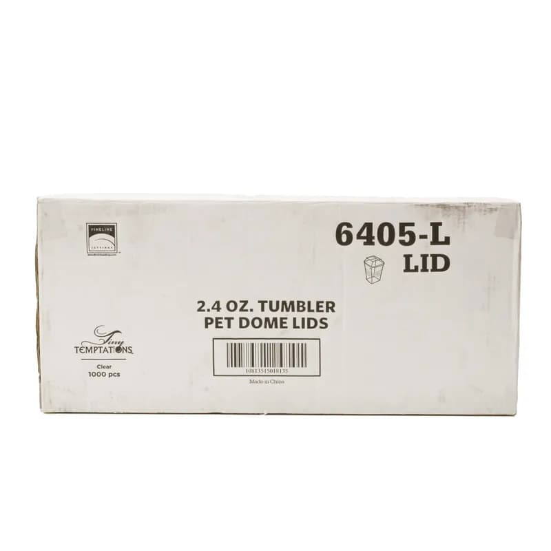 Tiny Temptations Lid Dome PET Clear Square For 2.4 OZ Container 1000/Case