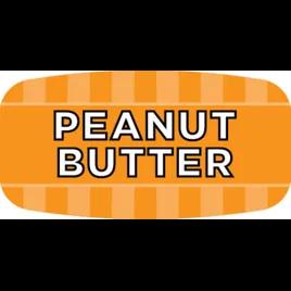 Peanut Butter Bakery Flavor Label 0.625X1.25 IN Orange Oval 4 Color Process UV 1000 Count/Roll 50 Rolls/Case
