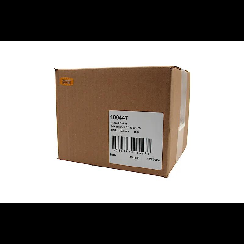 Peanut Butter Bakery Flavor Label 0.625X1.25 IN Orange Oval 4 Color Process UV 1000 Count/Roll 50 Rolls/Case