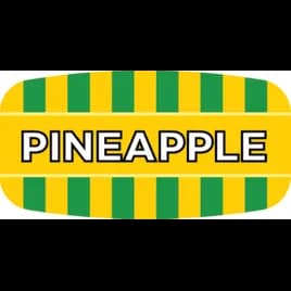 Pineapple Bakery Flavor Label 0.625X1.25 IN Oval 4 Color Process UV 1000 Count/Roll 50 Rolls/Case 50000 Count/Case