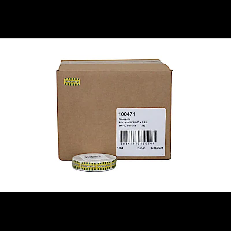 Pineapple Bakery Flavor Label 0.625X1.25 IN Oval 4 Color Process UV 1000 Count/Roll 50 Rolls/Case 50000 Count/Case
