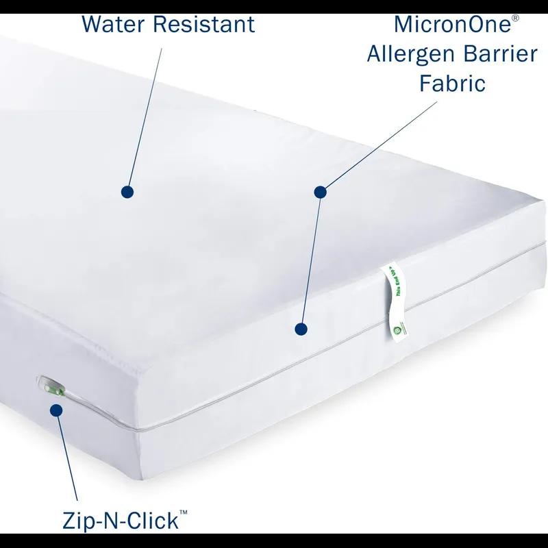 CleanRest® PRO Box Spring Encasement Queen White Vinyl Waterproof Washable Zipper 3/Case