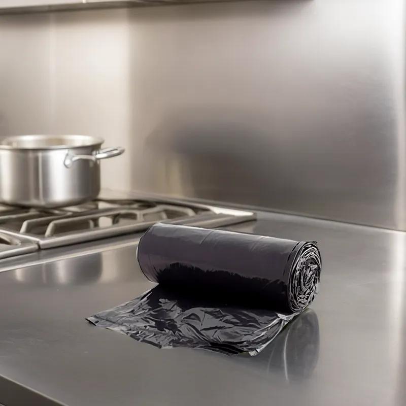 Can Liner 38X58 IN 60 GAL Black LDPE 1.1MIL 100/Case