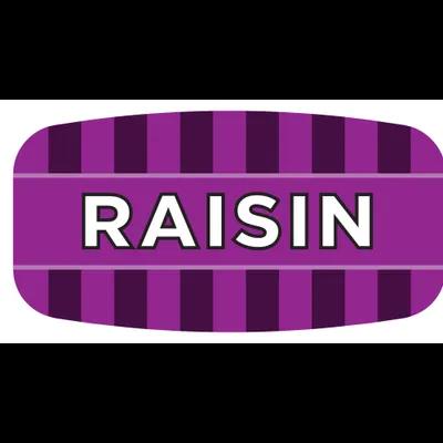 Raisin Label 0.625X1.25 IN Purple Oval 1000/Roll