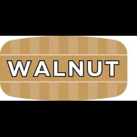 Walnut Label 0.625X1.25 IN Brown Oval 1000/Roll