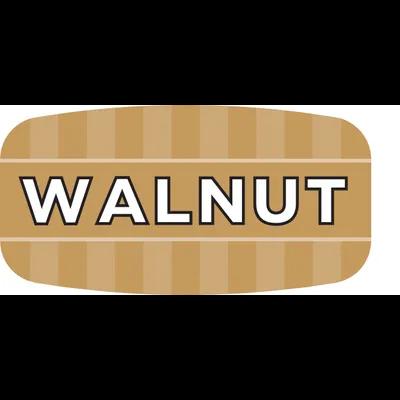 Walnut Label 0.625X1.25 IN Brown Oval 1000/Roll