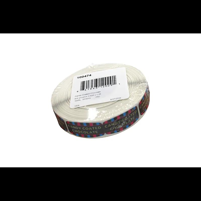 Candy Coated Chocolate Label Oval 1000/Roll